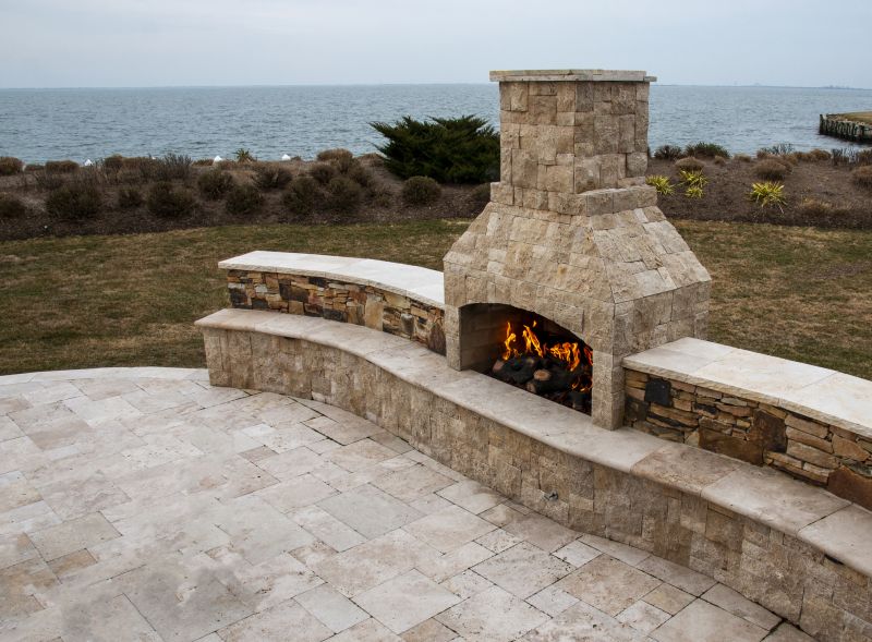 Limestone Patio Installation in Boston, MA